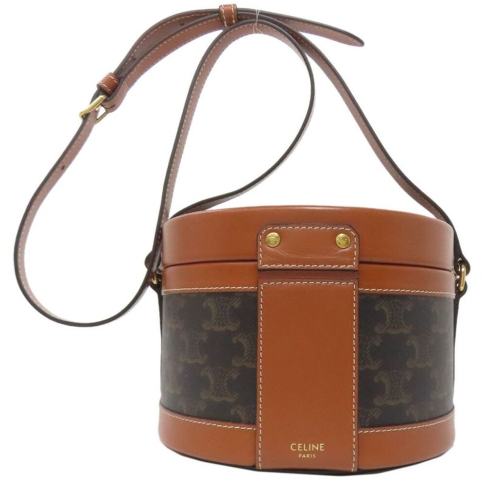 Celine Pvc Brown Shoulder Bags - Picture 2 of 10